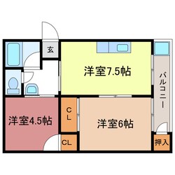 瀬田駅 徒歩17分 2階の物件間取画像